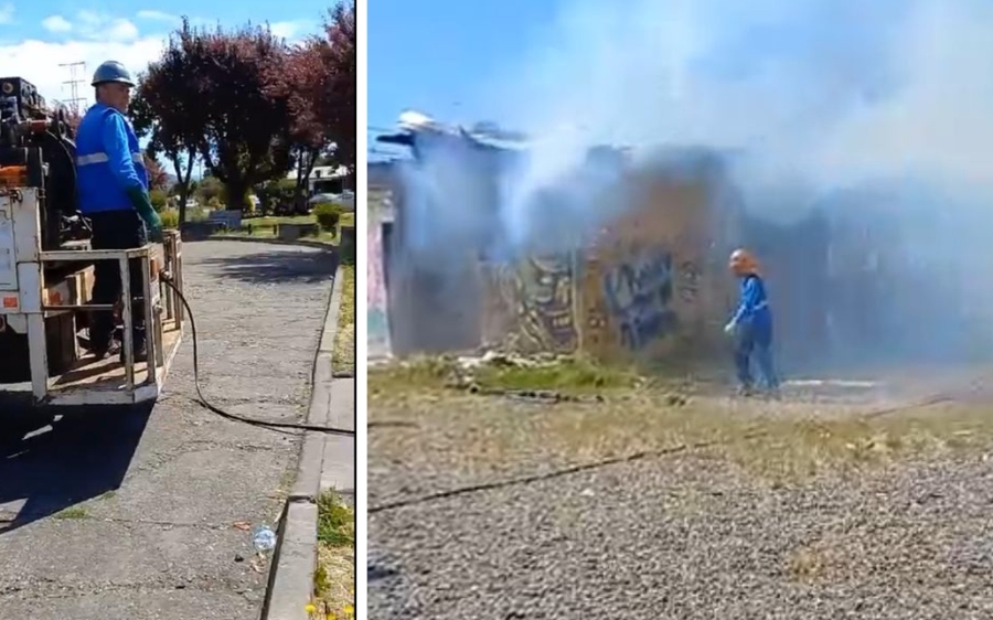 Trabajadores de Aguas Décima evitaron tragedia en La Corvi
